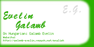 evelin galamb business card